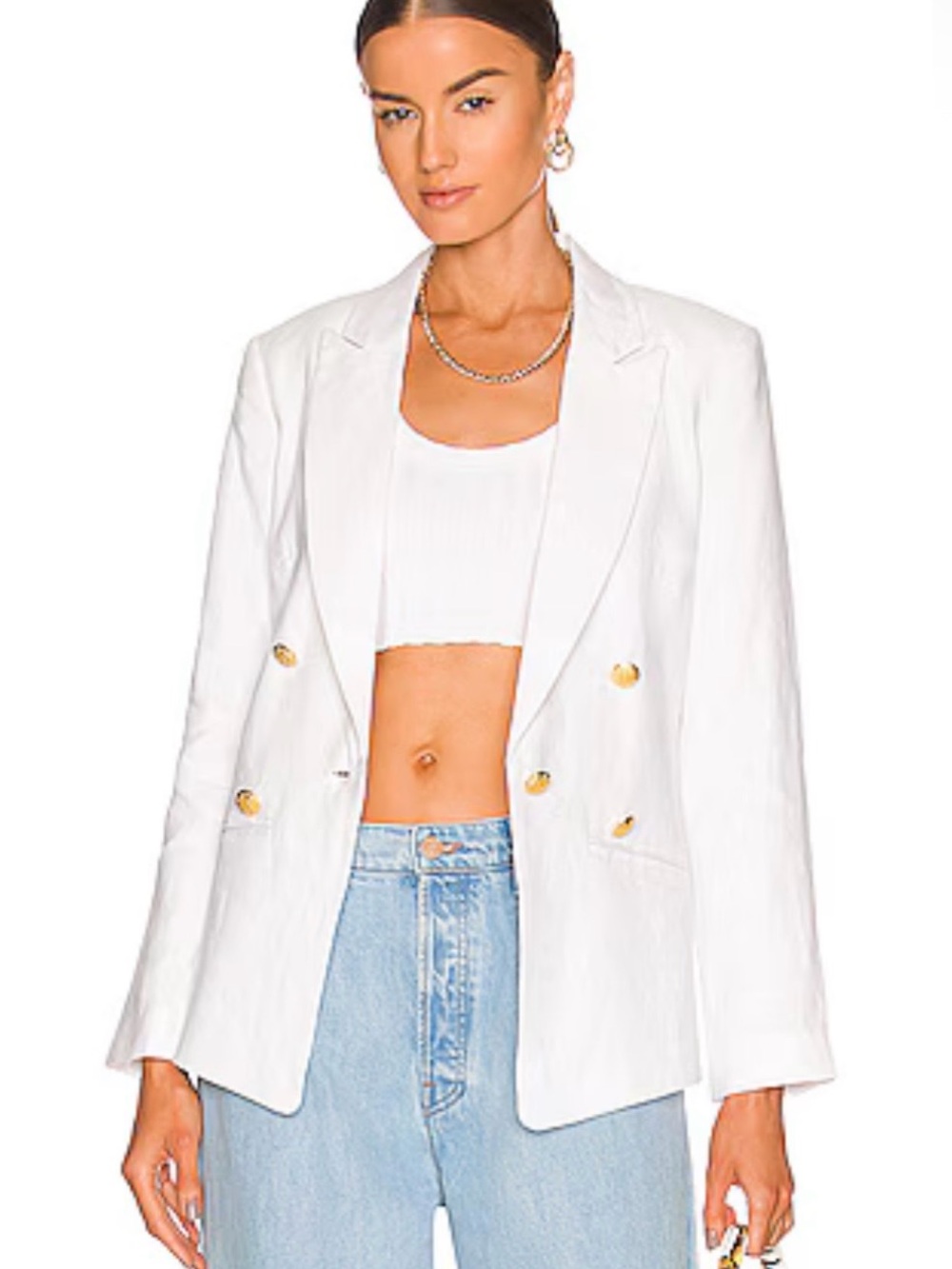 Frankie Double Breasted Blazer in White
CENTRAL PARK WEST